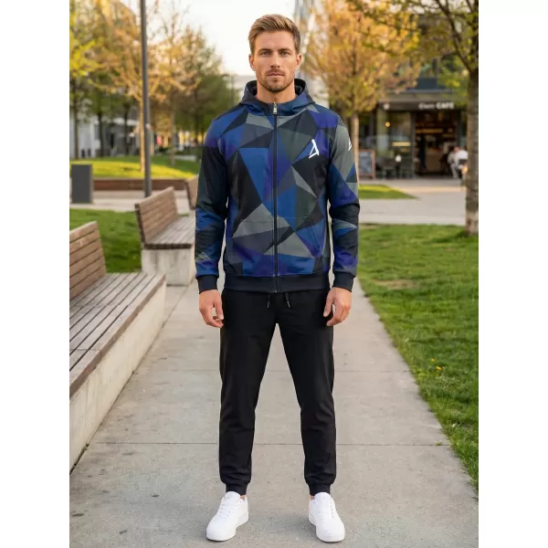  Férfi pulóver a zip prémiumon ALTISPORT VOJ/ALM007MI02 SÖTÉTKÉK 