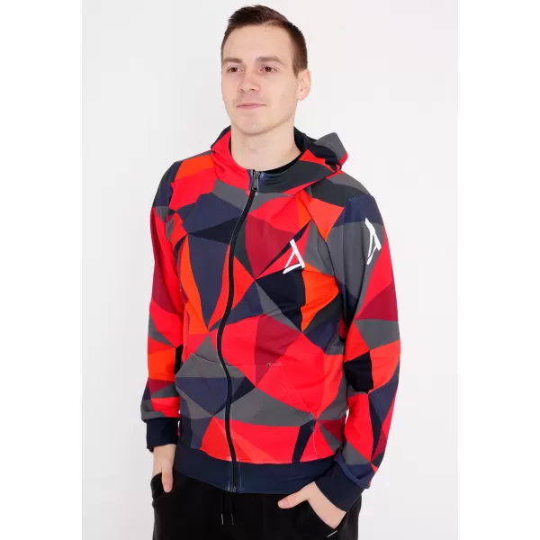  Férfi pulóver a zip prémiumon ALTISPORT VOJ/ALM007MI02 PIROS 