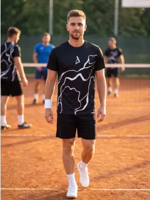 Férfi funkcionális T -piró prémium ALTISPORT VOJ/ALM073TR01 FEKETE
