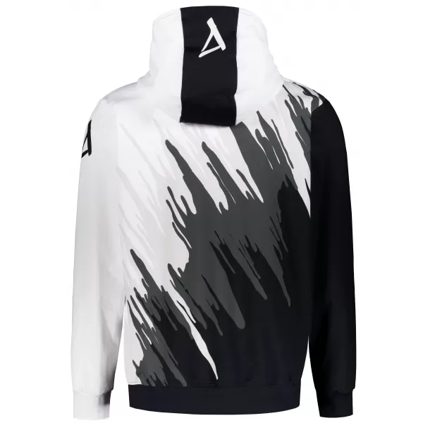  Férfi pulóver a zip prémiumon ALTISPORT VOJ/ALM006MI02 FEKETE -FEHÉR 