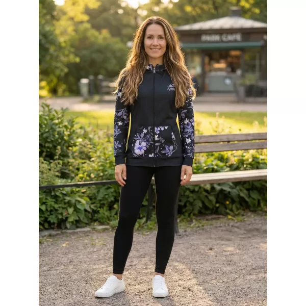  Női pulóver a zip prémiumon ALTISPORT VOJ/ALW063MI02 FEKETE 