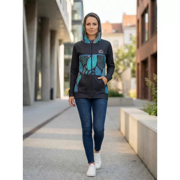  Női pulóver a zip prémiumon ALTISPORT VOJ/ALW061MI02 KÉK 