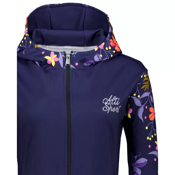  Női pulóver a zip prémiumon ALTISPORT VOJ/ALW063MI02 SÖTÉT LILA 