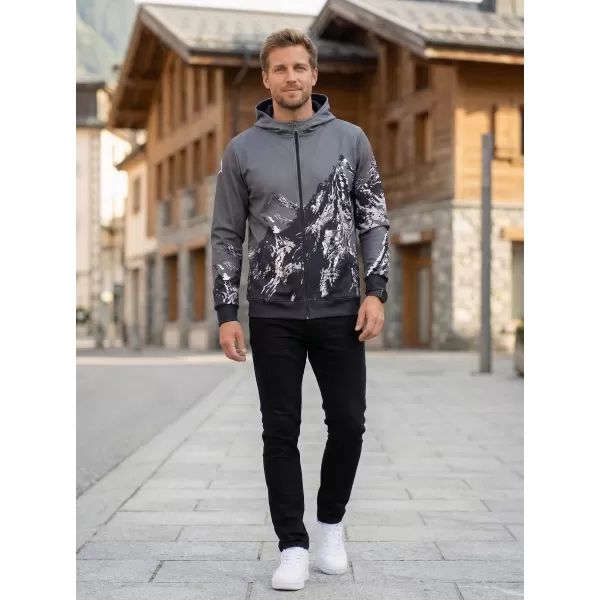  Férfi pulóver a zip prémiumon ALTISPORT VOJ/ALM059MI02 SZÜRKE 