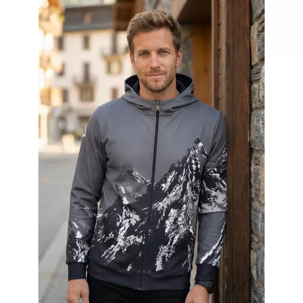 Férfi pulóver a zip prémiumon ALTISPORT VOJ/ALM059MI02 SZÜRKE 
