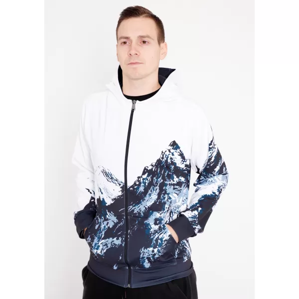  Férfi pulóver a zip prémiumon ALTISPORT VOJ/ALM059MI02 FEHÉR 