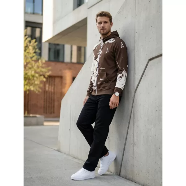  Férfi pulóver a zip prémiumon ALTISPORT VOJ/ALM057MI02 BARNA 