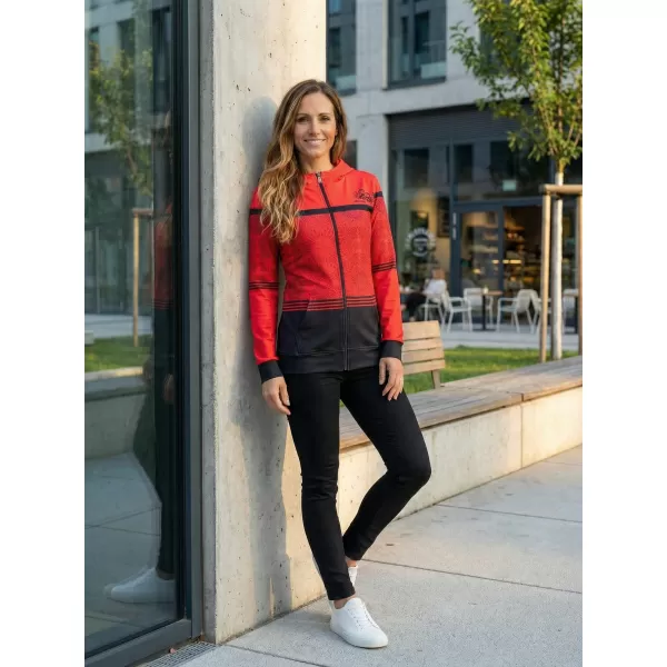  Női pulóver a zip prémiumon ALTISPORT VOJ/ALW023MI02 PIROS 