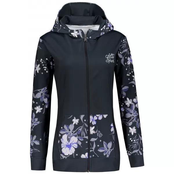  Női pulóver a zip prémiumon ALTISPORT VOJ/ALW063MI02 FEKETE 