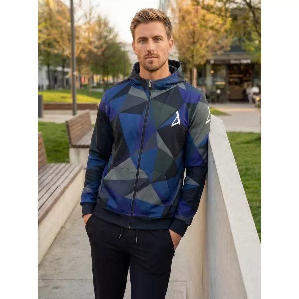  Férfi pulóver a zip prémiumon ALTISPORT VOJ/ALM007MI02 SÖTÉTKÉK 