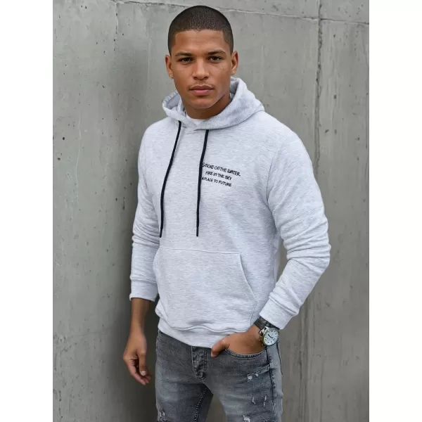  Férfi pulóver DSTREET BX5462 VILÁGOSSZÜRKE 