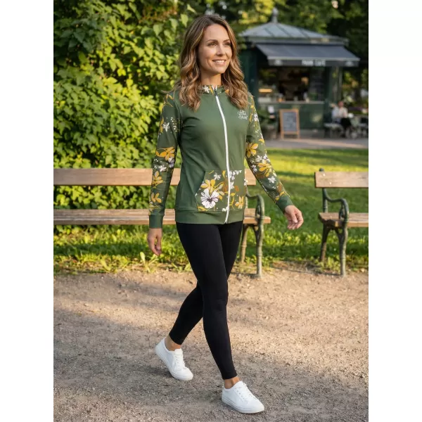  Női pulóver a zip prémiumon ALTISPORT VOJ/ALW063MI02 KHAKI 