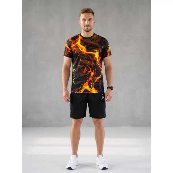  Férfi funkcionális T -piró prémium ALTISPORT VOJ/ALM071TR01 FEKETE -SÁRGA 