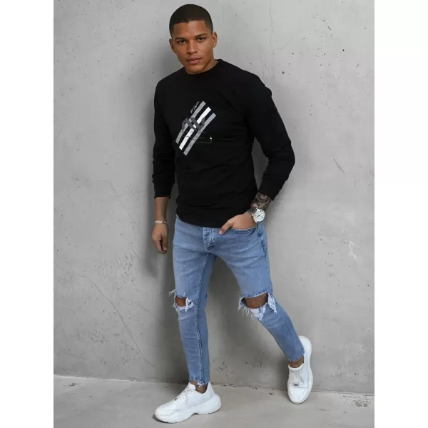  Férfi pulóver DSTREET BX5364 FEKETE 
