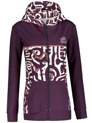 Női pulóver a zip prémiumon ALTISPORT VOJ/ALW060MI02 BURGUNDIA
