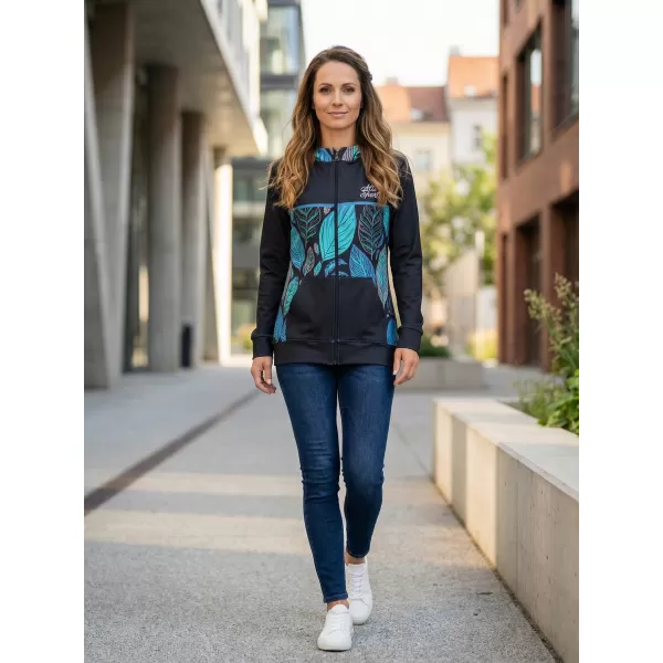  Női pulóver a zip prémiumon ALTISPORT VOJ/ALW061MI02 KÉK 