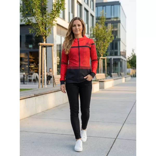  Női pulóver a zip prémiumon ALTISPORT VOJ/ALW023MI02 PIROS 