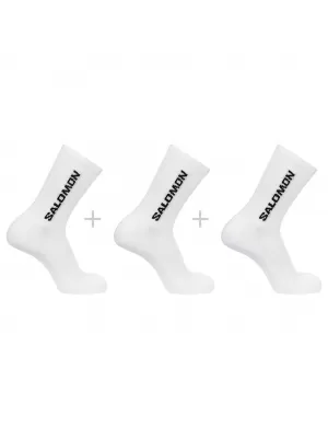Zokni SALOMON EVERYDAY CREW 3-PACK LC2086000 FEHÉR/FEHÉR/FEHÉR