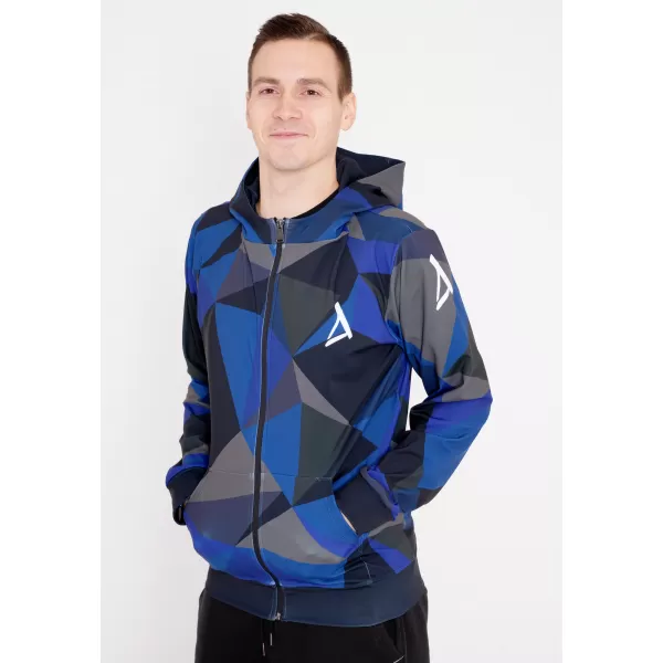  Férfi pulóver a zip prémiumon ALTISPORT VOJ/ALM007MI02 SÖTÉTKÉK 