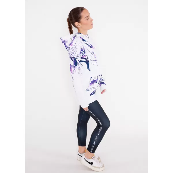  Női pulóver a zip prémiumon ALTISPORT VOJ/ALW064MI02 FEHÉR -VIOLET 