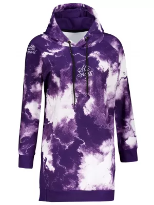 Női funkcionális pulóver prémium ALTISPORT VOJ/ALW066MI03 FEHÉR -VIOLET