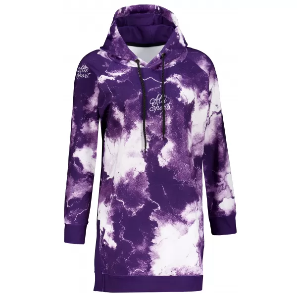  Női funkcionális pulóver prémium ALTISPORT VOJ/ALW066MI03 FEHÉR -VIOLET 