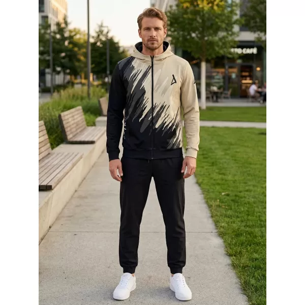 Férfi pulóver a zip prémiumon ALTISPORT VOJ/ALM006MI02 FEKETE -BROWN 
