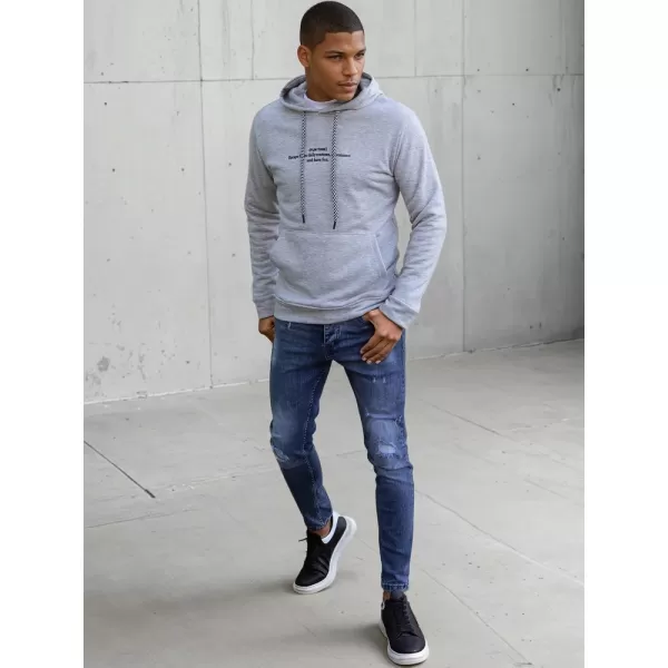  Férfi pulóver DSTREET BX5459 VILÁGOSSZÜRKE 