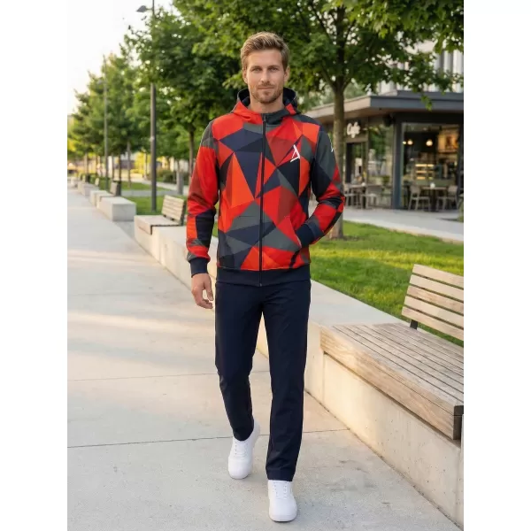  Férfi pulóver a zip prémiumon ALTISPORT VOJ/ALM007MI02 PIROS 