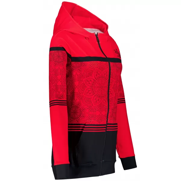  Női pulóver a zip prémiumon ALTISPORT VOJ/ALW023MI02 PIROS 