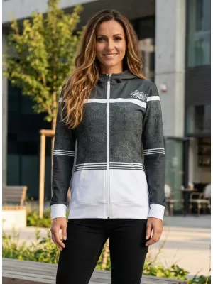 Női pulóver a zip prémiumon ALTISPORT VOJ/ALW023MI02 SZÜRKE