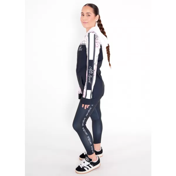  Női pulóver a zip prémiumon ALTISPORT VOJ/ALW008MI02 FEKETE 