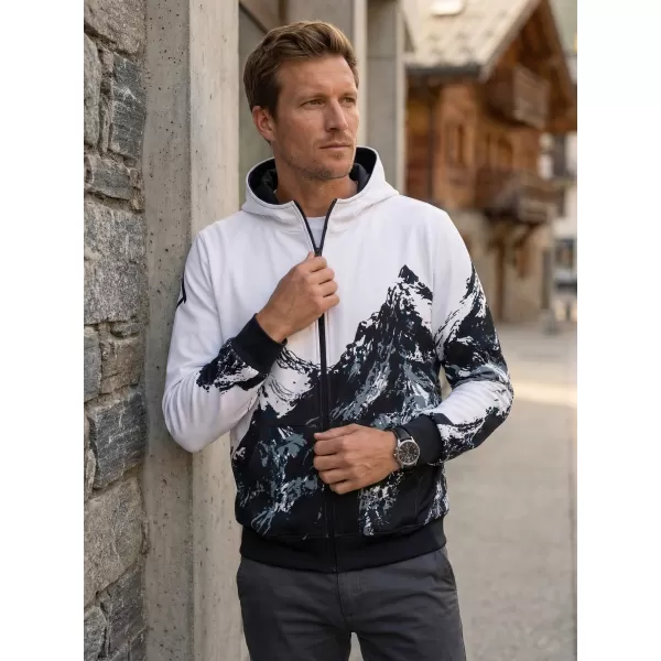  Férfi pulóver a zip prémiumon ALTISPORT VOJ/ALM059MI02 FEHÉR 