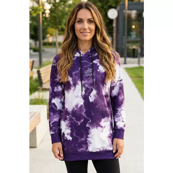  Női funkcionális pulóver prémium ALTISPORT VOJ/ALW066MI03 FEHÉR -VIOLET 