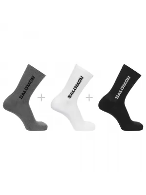 Zokni SALOMON EVERYDAY CREW 3-PACK LC2086200 FEKETE/FEHÉR/MÉZSZÜRKE MELANZS