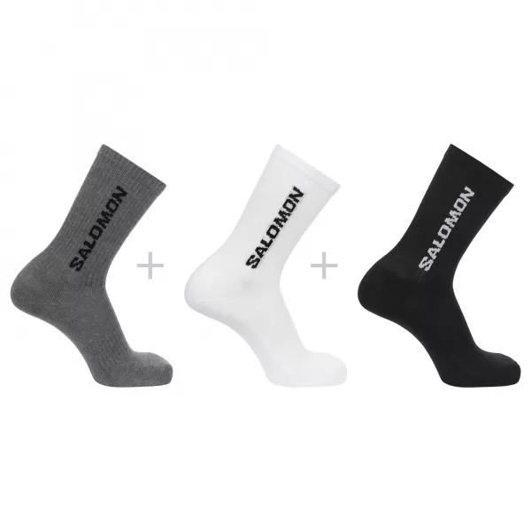  Zokni SALOMON EVERYDAY CREW 3-PACK LC2086200 FEKETE/FEHÉR/MÉZSZÜRKE MELANZS 