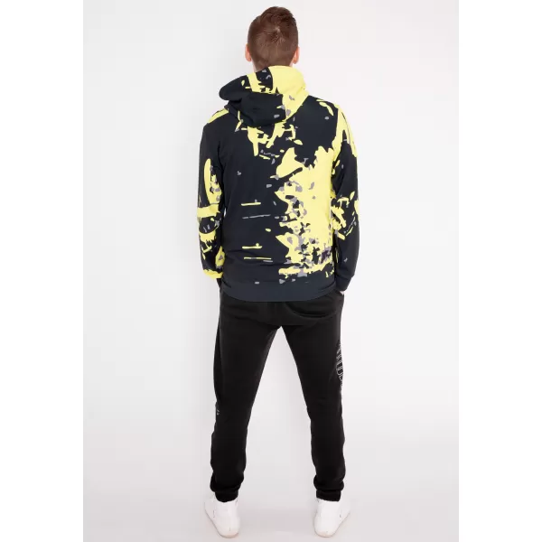  Férfi pulóver a zip prémiumon ALTISPORT VOJ/ALM057MI02 FLUO SÁRGA 