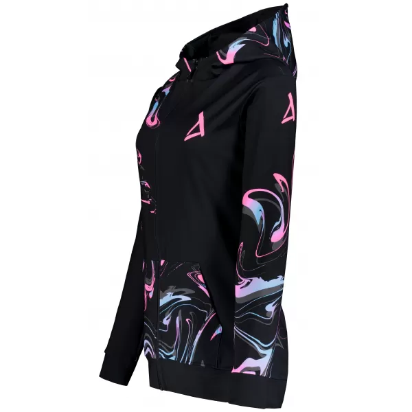  Női pulóver a zip prémiumon ALTISPORT VOJ/ALW064MI02 FEKETE -PINK 