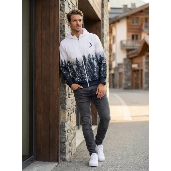  Férfi pulóver a zip prémiumon ALTISPORT VOJ/ALM058MI02 FEHÉR -GRAY 