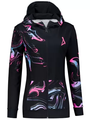 Női pulóver a zip prémiumon ALTISPORT VOJ/ALW064MI02 FEKETE -PINK
