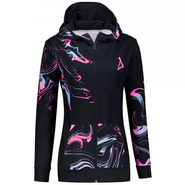  Női pulóver a zip prémiumon ALTISPORT VOJ/ALW064MI02 FEKETE -PINK 