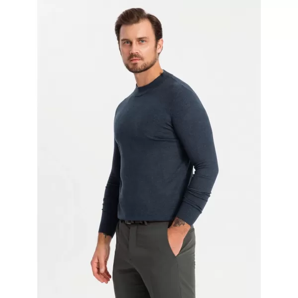  Férfi pulóver OMBRE OM-SWTN-0125 SÖTÉTKÉK 