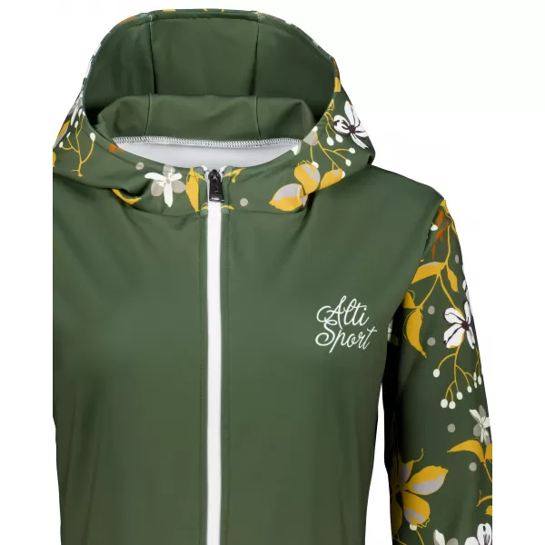  Női pulóver a zip prémiumon ALTISPORT VOJ/ALW063MI02 KHAKI 