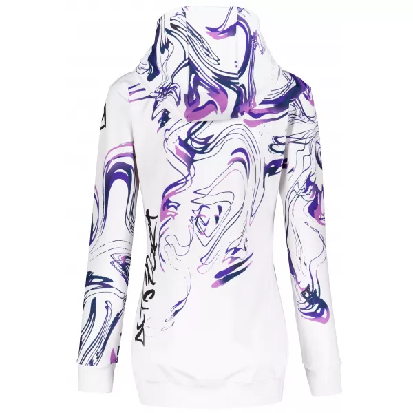  Női pulóver a zip prémiumon ALTISPORT VOJ/ALW064MI02 FEHÉR -VIOLET 