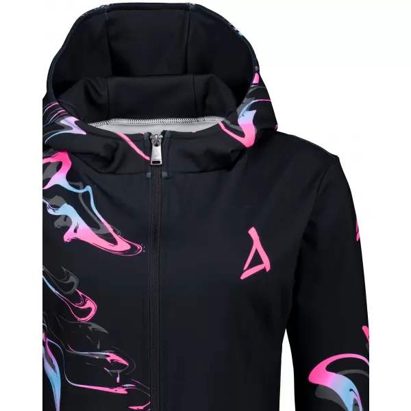  Női pulóver a zip prémiumon ALTISPORT VOJ/ALW064MI02 FEKETE -PINK 