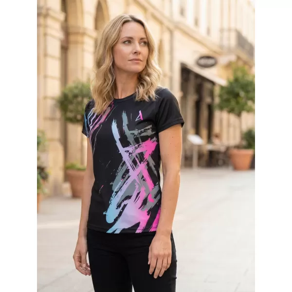 Női funkcionális T -piró prémium ALTISPORT VOJ/ALW074TR01 FEKETE -PINK 