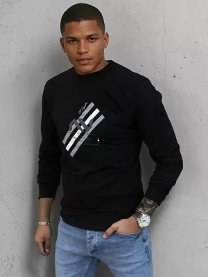Férfi pulóver DSTREET BX5364 FEKETE