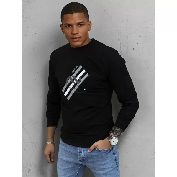  Férfi pulóver DSTREET BX5364 FEKETE 