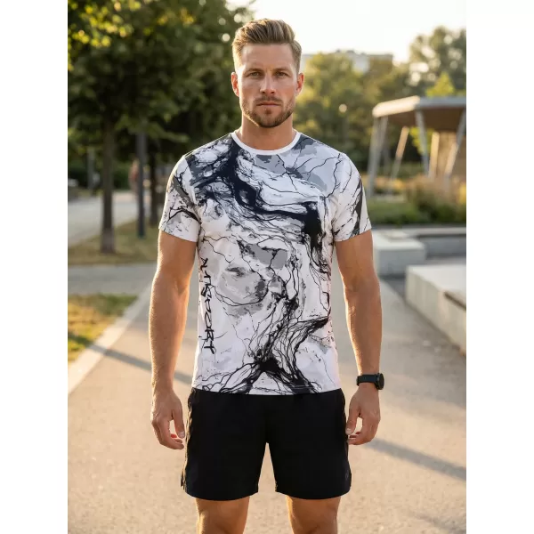  Férfi funkcionális T -piró prémium ALTISPORT VOJ/ALM071TR01 FEHÉR -ÉS -FEKETE 