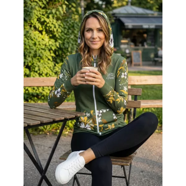  Női pulóver a zip prémiumon ALTISPORT VOJ/ALW063MI02 KHAKI 